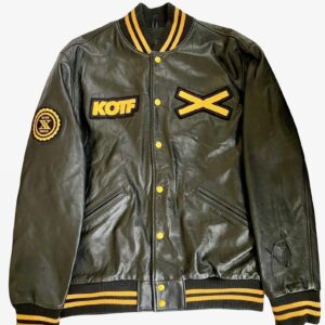 Weeknd XO Varsity Jacket Black and Yellow